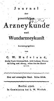 Tapa de Hufeland's Journal der practischen Heilkunde