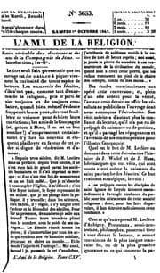 Tapa de L'Ami de la religion