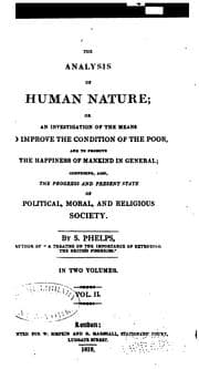 Tapa de The Analysis of Human Nature: Or, An Investigation of the Means to Improve the Condition of the ..