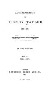 Tapa de Autobiography of henry taylor