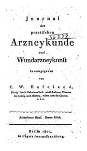 Tapa de Hufeland's Journal der practischen Heilkunde
