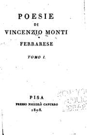 Tapa de Poesie di Vincenzio Monti: ferrarese