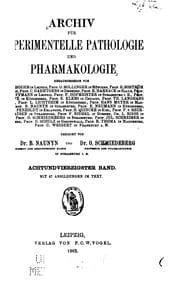 Tapa de Archiv fuer experimentelle pathologie und pharmakologie