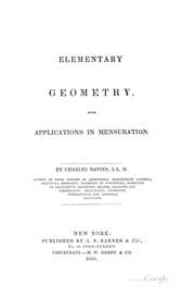 Tapa de Elementary Geometry: With Applications in Mensuration