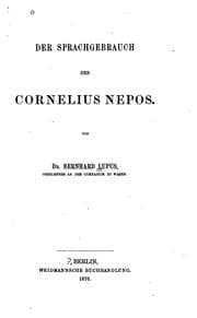 Tapa de Der Sprachgebrauch des Cornelius Nepos