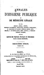 Tapa de Annales d'hygiène publique et de médecine légale