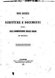 Tapa de Nuova raccolta di scritture e documenti intorno alla dominazione degli arabi in Sicilia