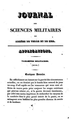 Tapa de Journal des sciences militaires