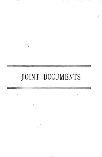 Tapa de Joint Documents ... for the Year ..