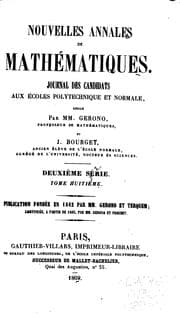 Tapa de Nouvelles annales de mathématiques: journal des candidats aux écoles polytechnique et normale.