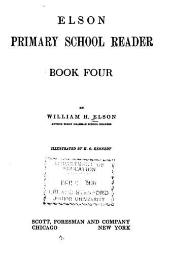 Tapa de Elson Primary School Reader