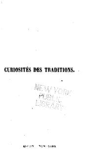 Tapa de Curiosités des traditions, des moeurs et des légendes