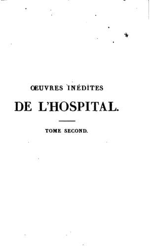 Tapa de œuvres inédites de Michel L'Hospital, chancelier de France