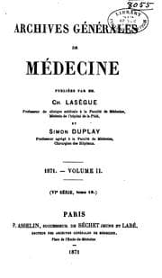 Tapa de Archives générales de médecine