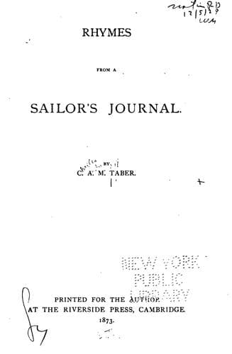 Tapa de Rhymes from a Sailor's Journal