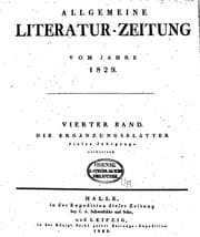 Tapa de Allgemeine Literatur-zeitung