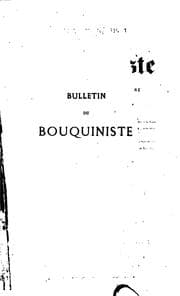 Tapa de Bulletin du bouquiniste
