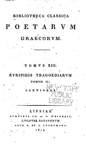 Tapa de Bibliotheca classica poetarvm graecorvm