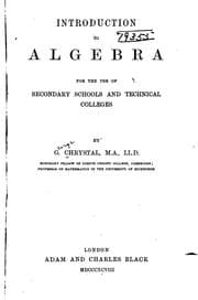 Tapa de Introduction to Algebra: For the Use of Secondary Schools and Technical Colleges