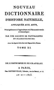Tapa de Nouveau dictionnaire d'histoire naturelle, appliquée aux arts ...