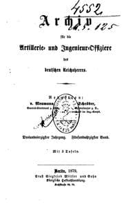 Tapa de Archiv für die Artillerie- und Ingenieur-offiziere des deutschen Reichsheeres