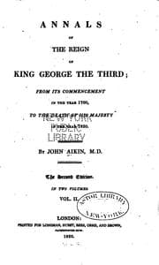 Tapa de Annals of the Reign of King George the Third: From Its Commencement in the Year 1760, to the ..