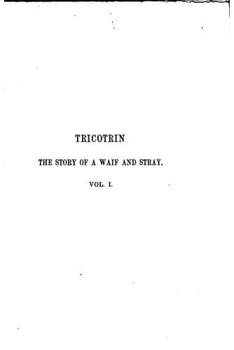 Tapa de Tricotrin, by 'Ouida'