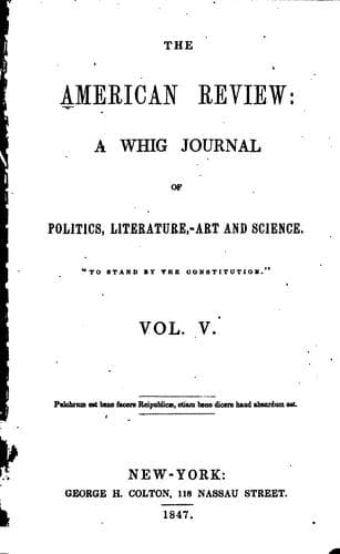 Tapa de American Whig Review