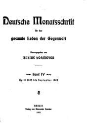 Tapa de Deutsche Monatschrift für das gesamte Leben der Gegenwart...