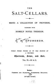 Tapa de The Salt-cellars: Being a Collection of Proverbs, Together with Homely Notes Theron