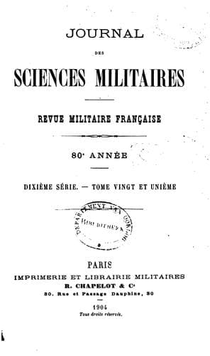 Tapa de Journal des sciences militaires