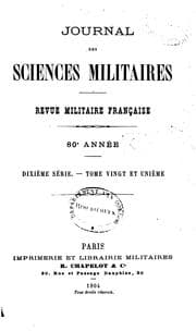 Tapa de Journal des sciences militaires