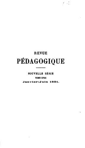 Tapa de Revue pédagogique