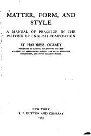 Tapa de Matter, Form and Style: A Manual of Practice in the Writing of English ..