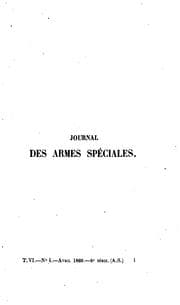 Tapa de Journal des armes spéciales et de l'état-major