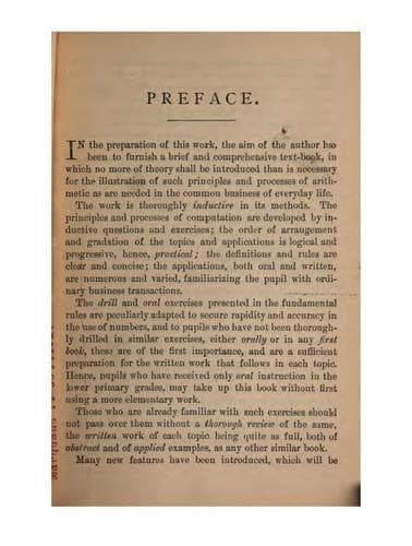 Tapa de Fish's Arithmetic Number Two: Oral and Written, Upon the Inductive Method