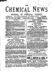 Tapa de The Chemical News and Journal of Industrial Science
