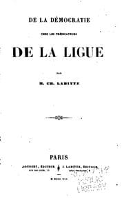 Tapa de De la démocratic chez les prédicateurs de la Ligue