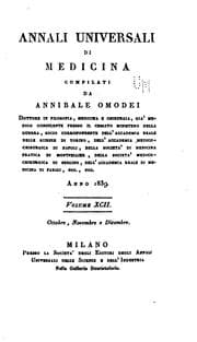 Tapa de Annali universali di medicina