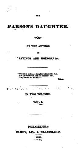 Tapa de The Parson's Daughter