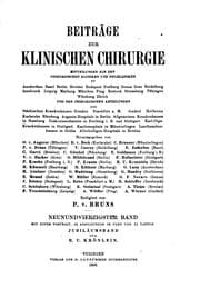 Tapa de Beiträge zur klinischen Chirurgie