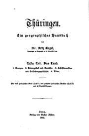Tapa de Thüringen: Ein geographisches Handbuch