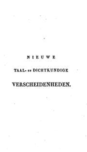 Tapa de Nieuwe taal- en dichtkundige verscheidenheden