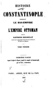 Tapa de Histoire de Constantinople: comprenant le Bas-Empire et lÉmpire ottoman