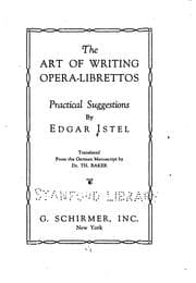 Tapa de The Art of Writing Opera-librettos: Practical Suggestions