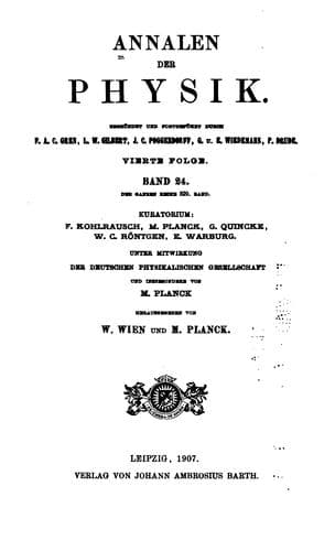 Tapa de Annalen der Physik