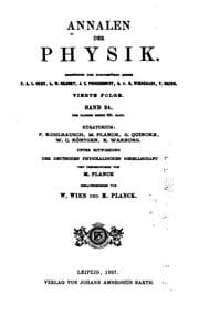 Tapa de Annalen der Physik
