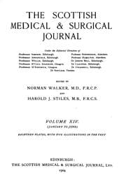 Tapa de The Scottish Medical and Surgical Journal