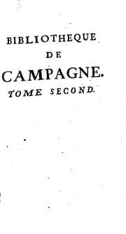 Tapa de Bibliothèque de campagne, ou Amusemens de l'esprit et du cœur