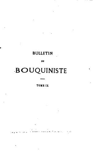 Tapa de Bulletin du bouquiniste